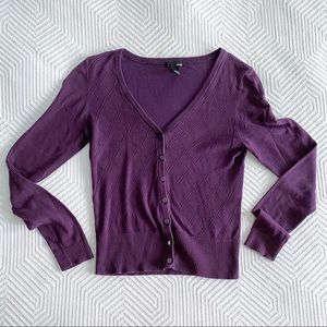 H&M purple cardigan